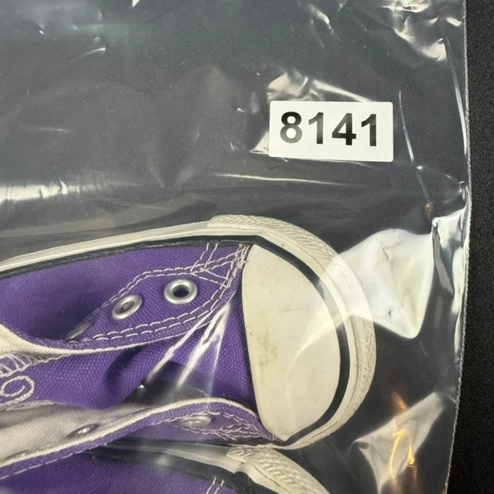 Converse All Star Purple Embroidered Monogrammed Toddler Shoes Size 4‎